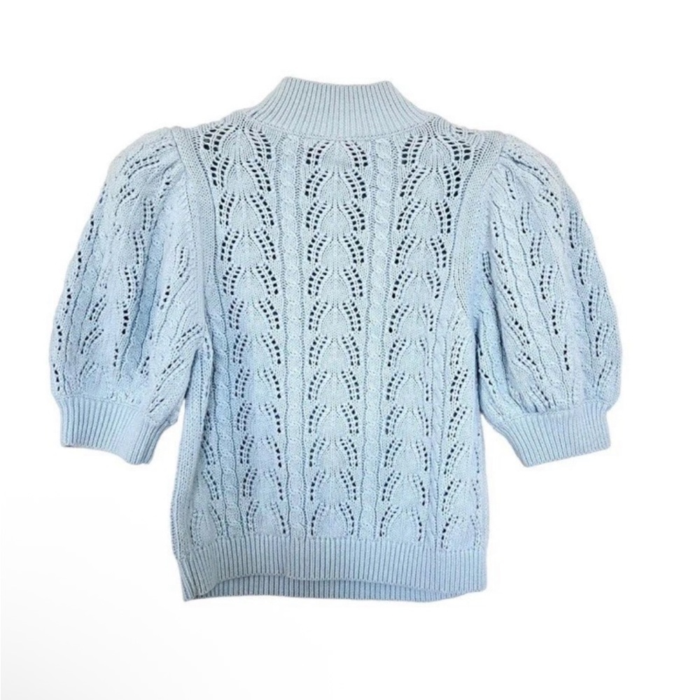 Alice + Olivia Light Blue Cowl Neck Sweater - Picture 2 of 4